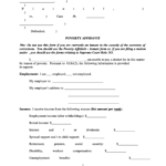 Poverty Affidavit Printable Pdf Download