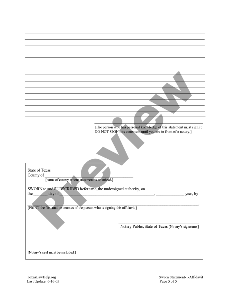 Texas General Affidavit Texas Affidavit Template US Legal Forms