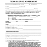 Texas Residential Lease Rental Agreement Create Download