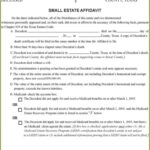Texas Small Estate Affidavit Form Travis County Form Resume