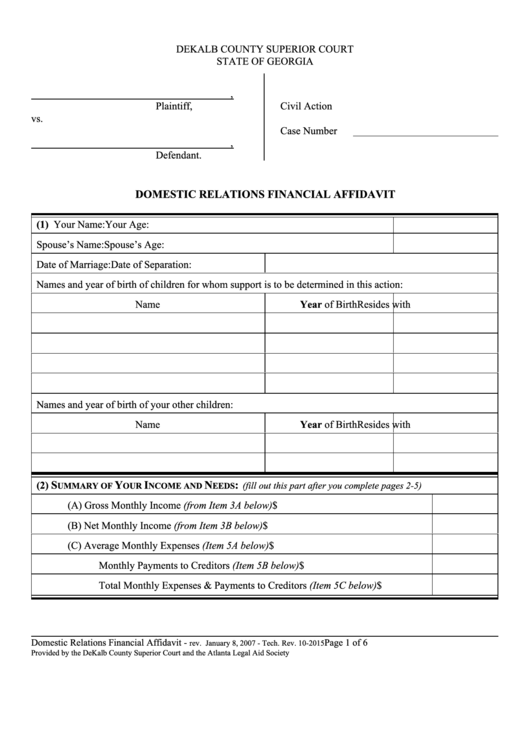 Top 7 Dekalb County Court Forms And Templates Free To Download In PDF 