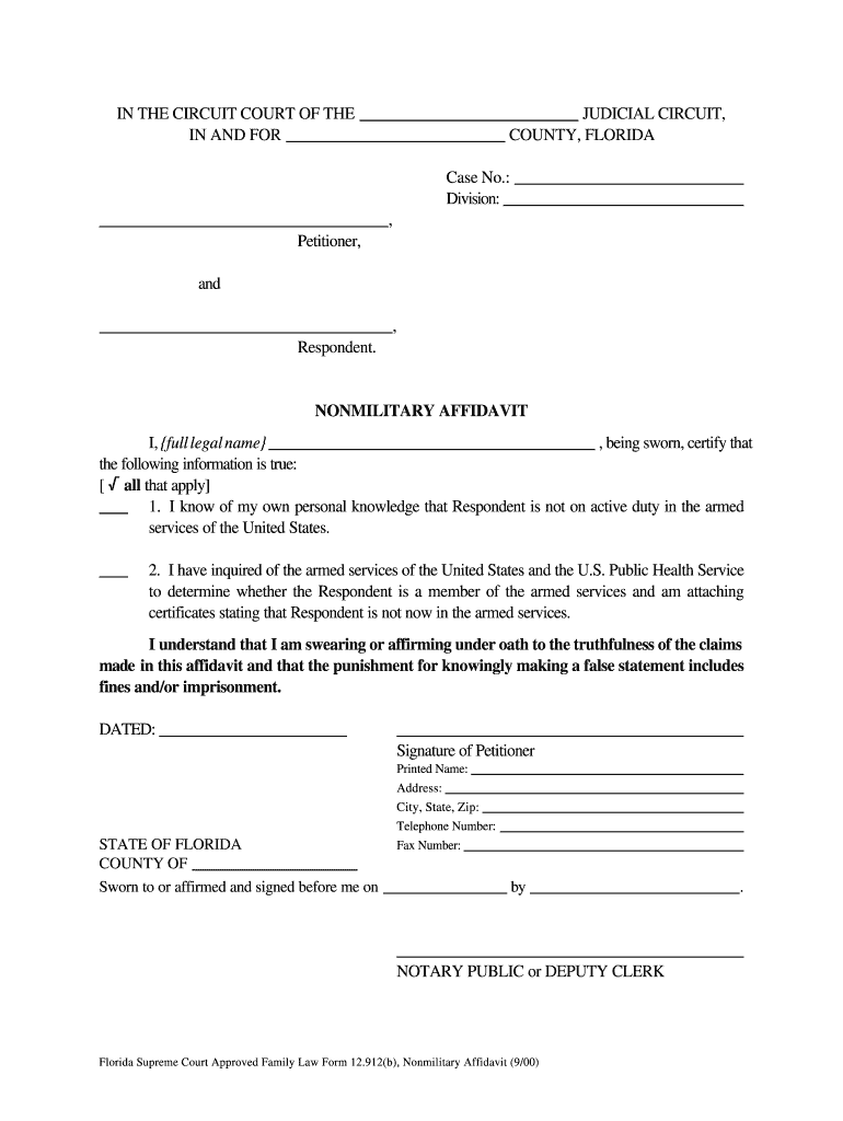 2000 Form FL 12 912 b Fill Online Printable Fillable Blank PdfFiller