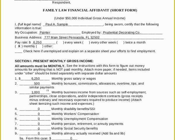 53 Free Florida Affidavit Template Heritagechristiancollege