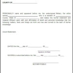 Affidavit Form Template Free Word s Templates