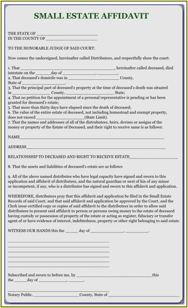 Affidavit Of Heirship Form Harris County Texas Form Resume Examples 