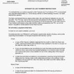 Affidavit Of Lost Payment Instructions Seal Of Los Angeles County