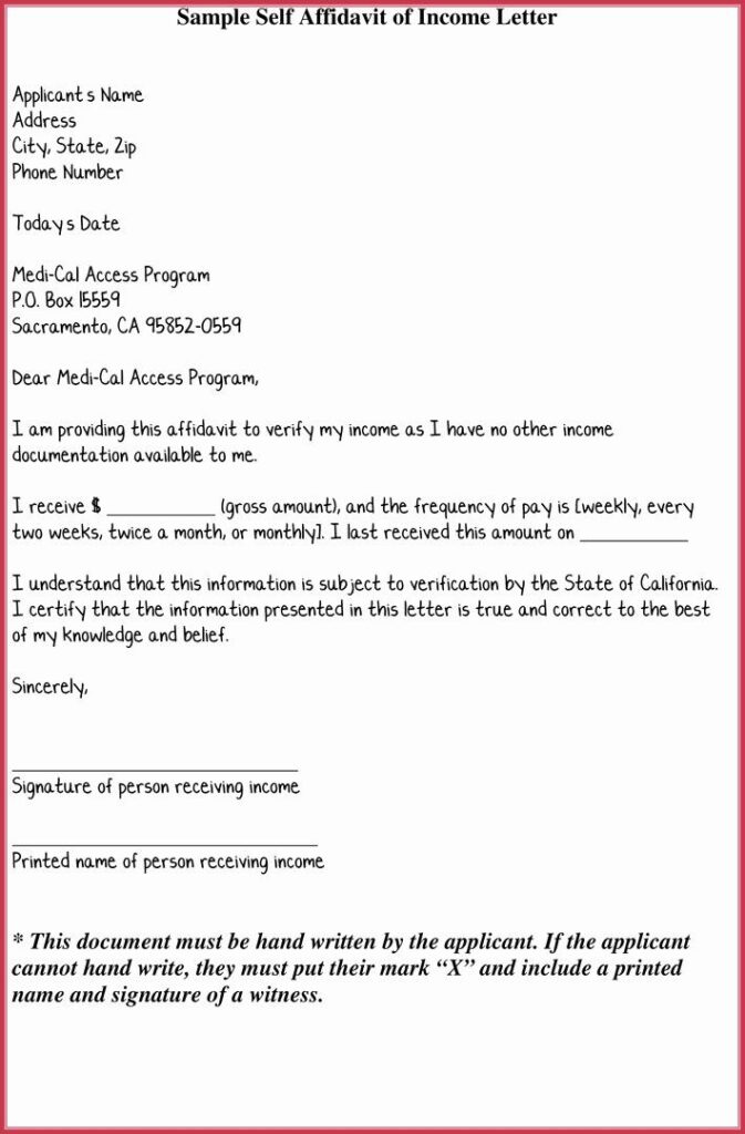 Affidavit Of No Income Peterainsworth Professional Reference Letter 