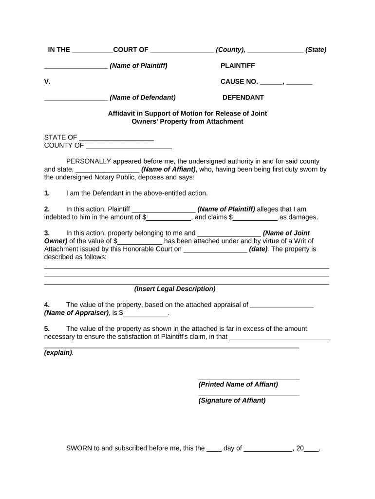 Affidavit Support Doc Template PdfFiller