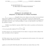 Arkansas Affidavit In Support Of Request To Proceed In Forma Pauperis
