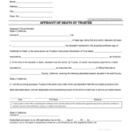 CA Affidavit Of Death Of Trustee 2015 Complete Legal Document Online