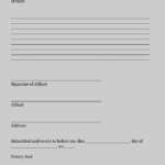 Download Free Affidavit Forms Free Affidavit Form