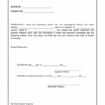 Download Free General Affidavit Form Form Download