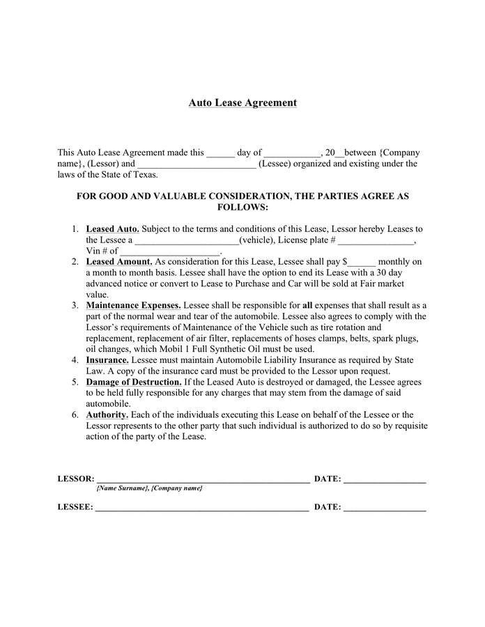Equipment Lease Agreement Download Free Documents For PDF Word And Excel
