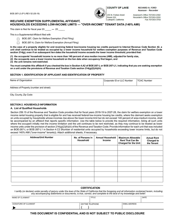 Fill Free Fillable Forms County Of Lake