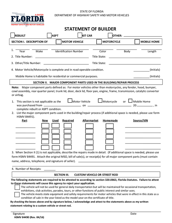 Fill Free Fillable Forms For The State Of Florida