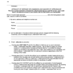 Fillable Affidavit Of Defense Or Admission And Waiver Of Appearance