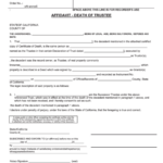 Fillable Death Of Trustee Affidavit Form State Of California