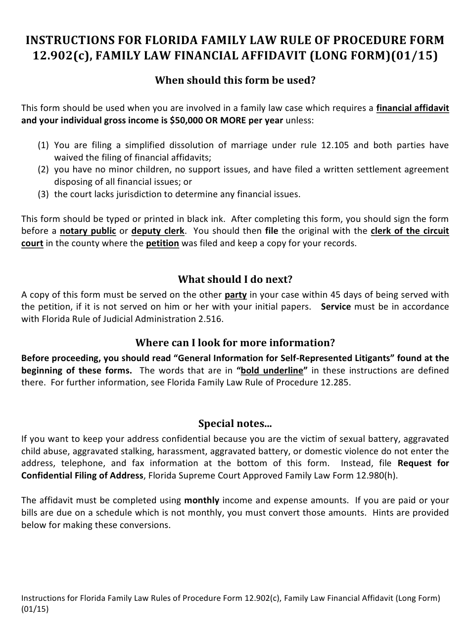 Form 12 902 C Download Fillable PDF Or Fill Online Family Law