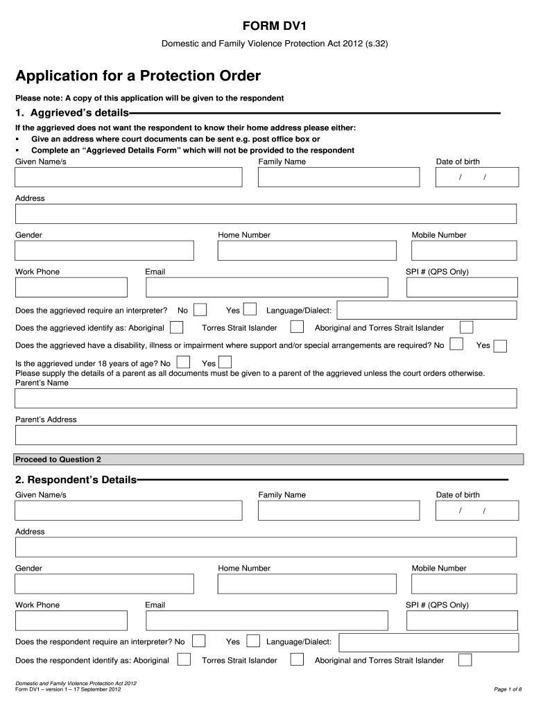 Form Dv1 Fill Online Printable Fillable Blank PdfFiller