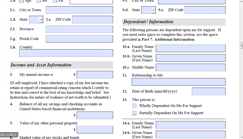 Form I 134 Affidavit Of Support K 1 Fiance e Visa Process 
