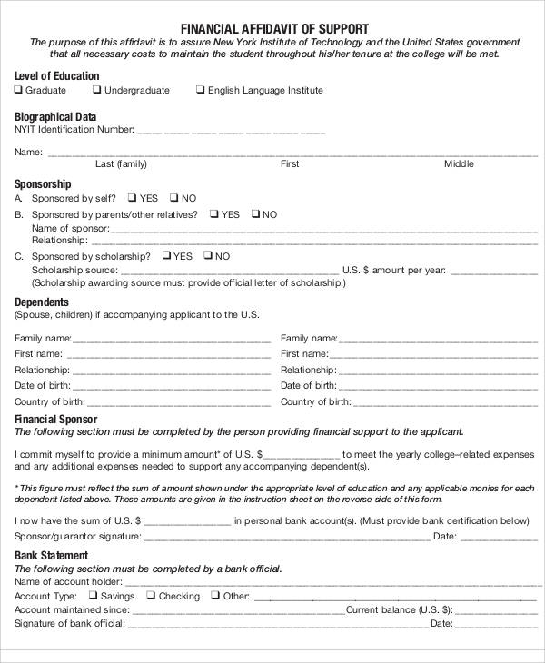 FREE 28 Sample Affidavit Forms In PDF