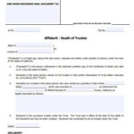 FREE 8 Affidavit Death Of Trustee Samples In PDF DOC