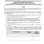 Free Colorado Small Estate Affidavit Form JDF 999 PDF EForms