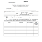 Free Florida Small Estate Affidavit Form Estates Florida Small