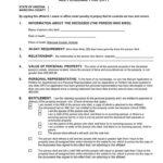 Free Maricopa County Arizona Small Estate Affidavit Form PDF Word