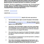 Free Nevada Small Estate Affidavit Form PDF Word