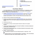 Free Texas Small Estate Affidavit Form PDF Word