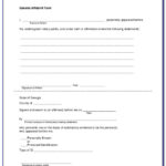 General Affidavit Form California Free