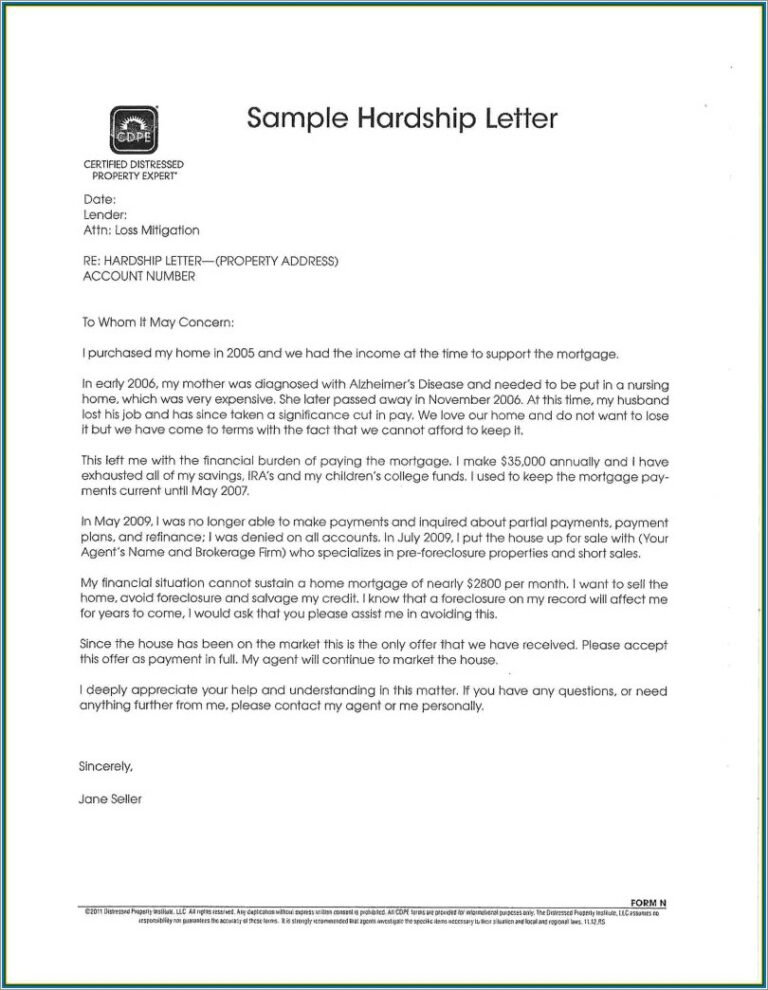 I 751 Affidavit Letter Of Support Sample