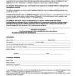 International Affidavit Of Support Form Printable Pdf Download