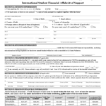 International Student Financial Affidavit Of Support California State