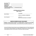 Maricopa County Superior Court Affidavit Of Financial Information