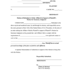 Motion Of Defendant To Strike Affidavit In Support Of PlaintiffsMotion