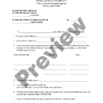 New Mexico Small Estate Affidavit For Estates Under 50 000 Affidavit