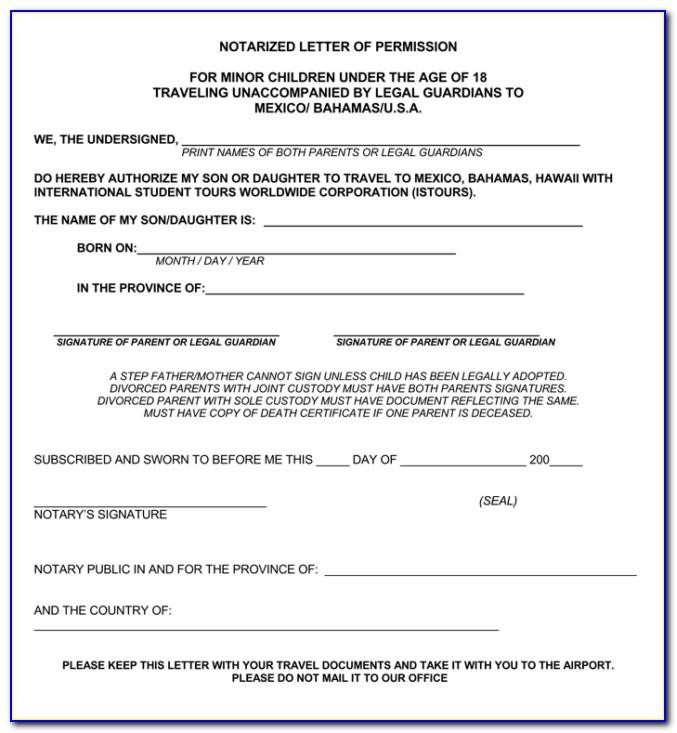 Notarized Affidavit Sample Texas