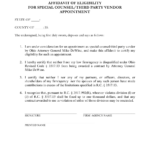 Ohio Affidavit Of Eligibility For Special Counsel Third Party Vendor