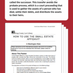 Packet Probate Small Estate Affidavit King County Law Library