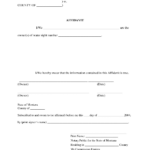 Printable General Affidavit Template Qualads