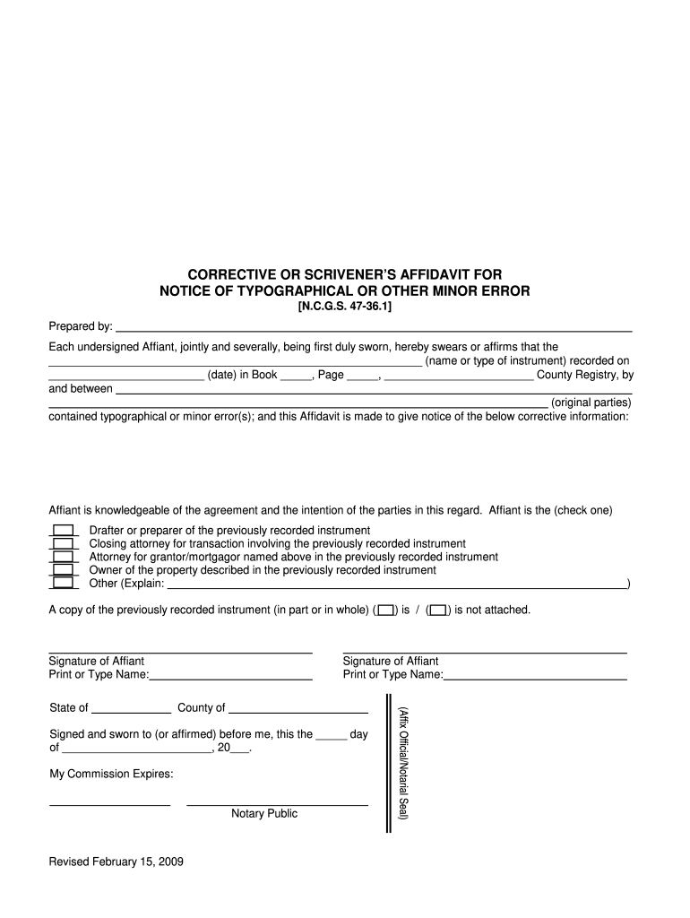 Scrivener s Affidavit Fill Online Printable Fillable Blank PdfFiller