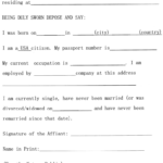 Single Status Affidavit Fill Online Printable Fillable Blank