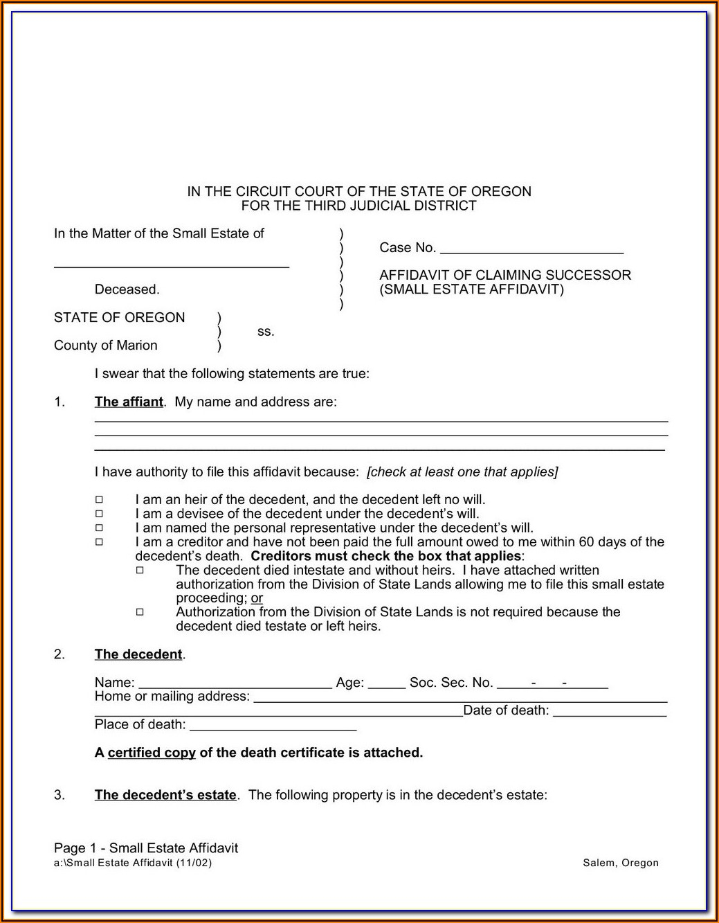 Small Estate Affidavit California Form De 310 Form Resume Examples