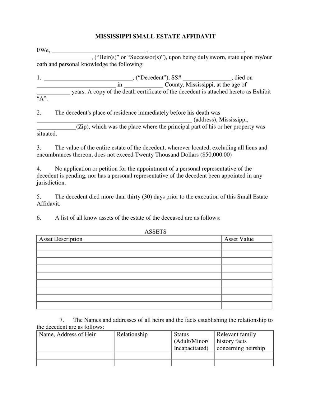 Texas Small Estate Affidavit Form Travis County Universal Network
