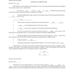 Tx Affidavit Lien Fill Online Printable Fillable Blank PdfFiller